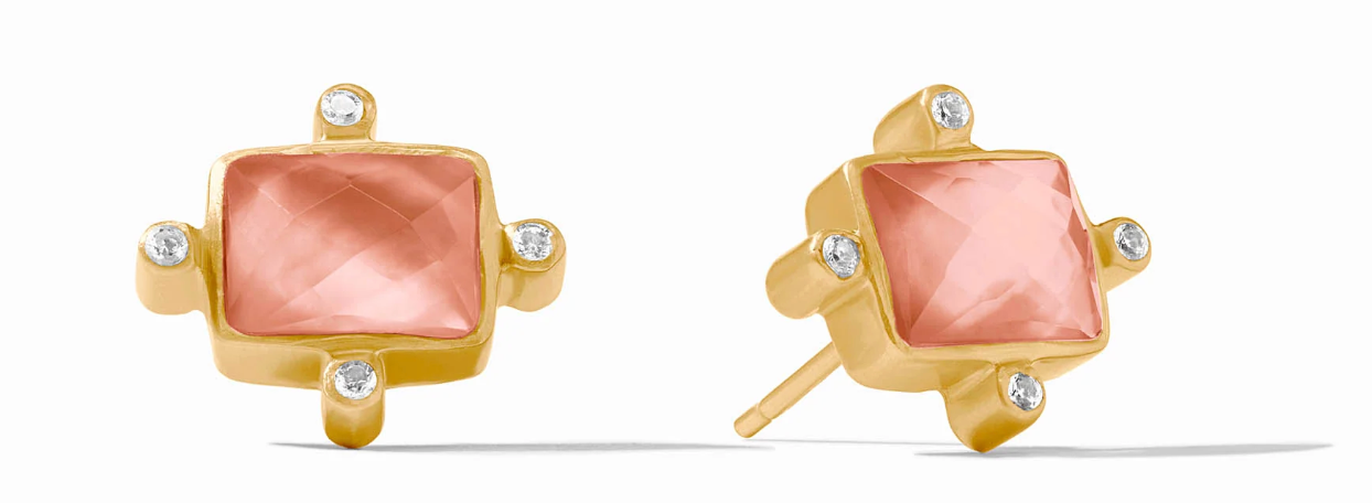 Clara Stud-Iridescent Melon