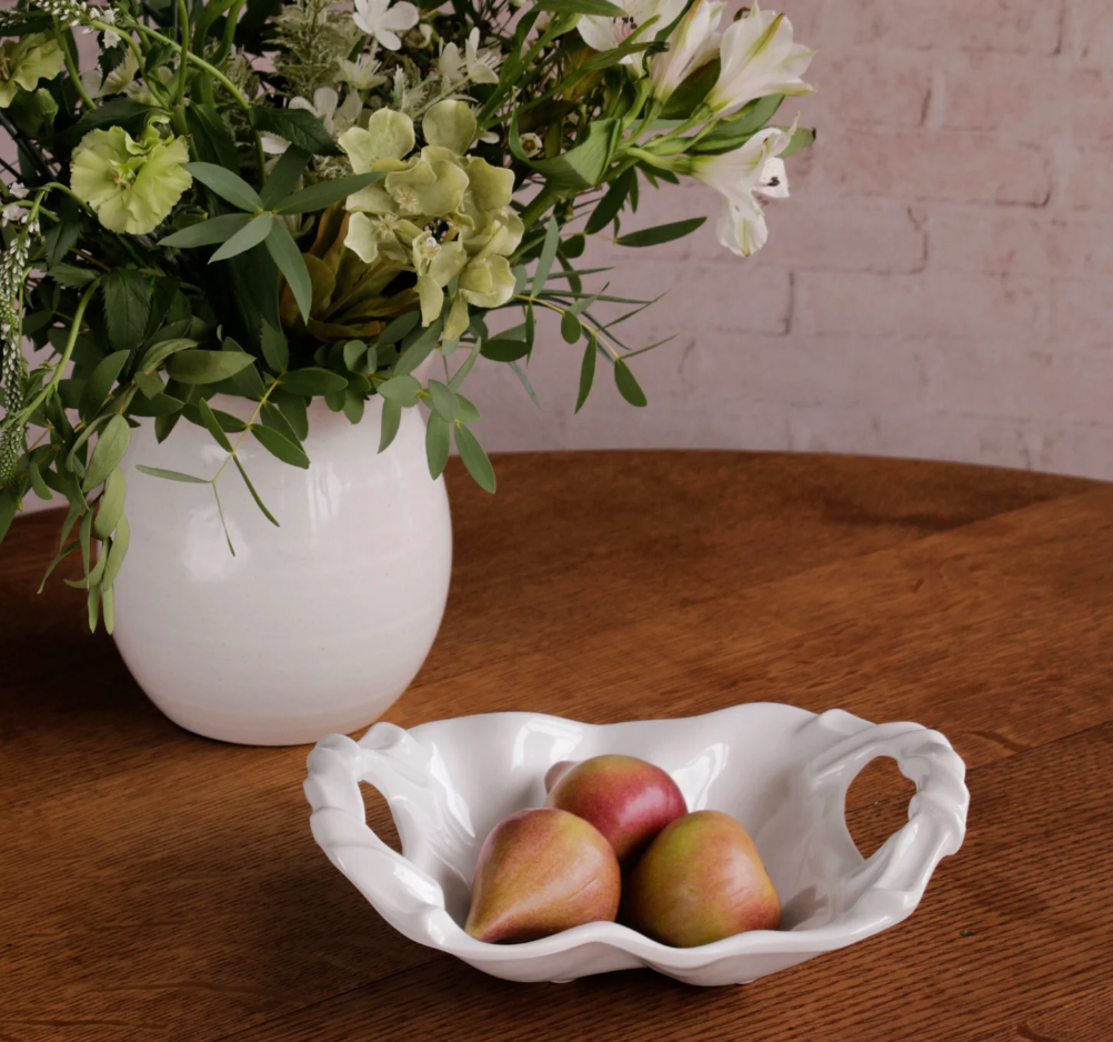 VIDA Sasha Small Bowl with Handles White