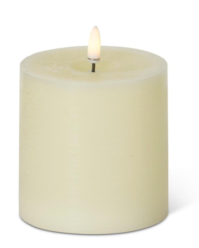 4x4 Inch Cream ON/OFF Touch LED Pillar Candle w/Timer