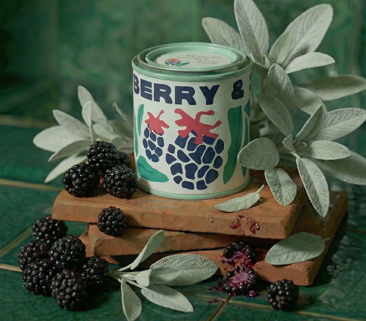 Blackberry & Sage 6 oz Tin Rewined Market Candles