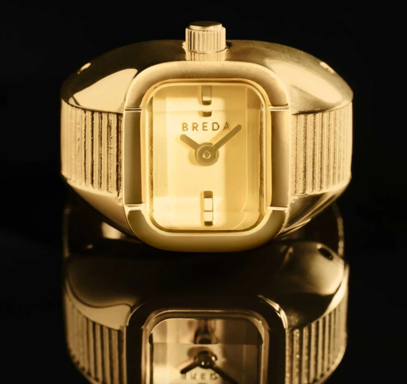 Nocturne Time Ring Deep-Gold/Amber