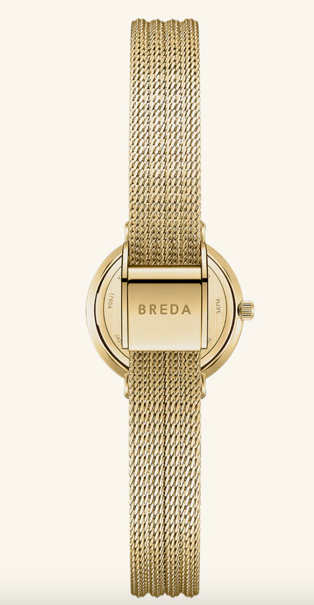 Beverly Mesh Watch - Gold w/ Green Dial