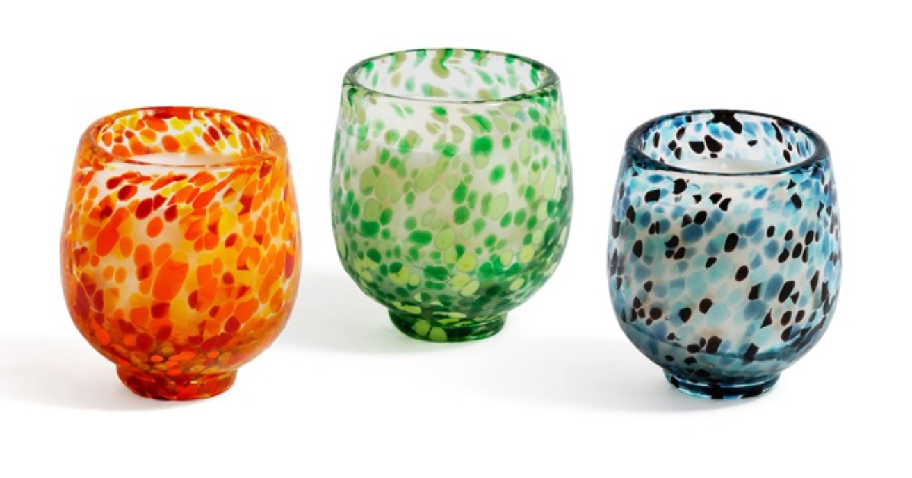 Speckled Shot Glass Assorted Candles