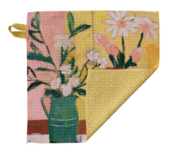 Printed Recycled Microfibre Two-Sided Dish Cloth, 8 Styles