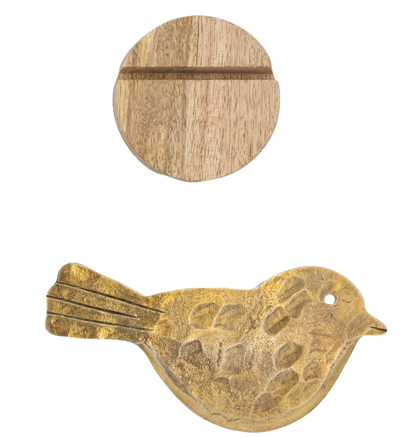 Hand-Forged Metal Bird Shaped Cheese Knife with Mango Wood Stand, Set of 2