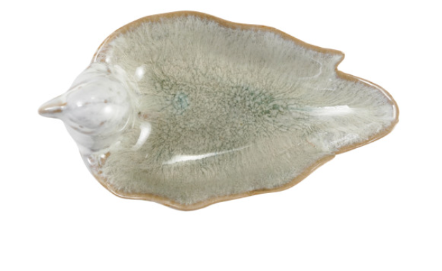 Stoneware Bird Shaped Dish, White (Each One Will Vary)