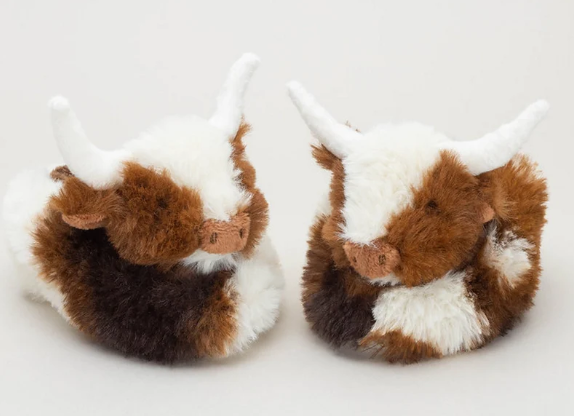 Texas Cream/Brown Baby Slippers + Gift Box