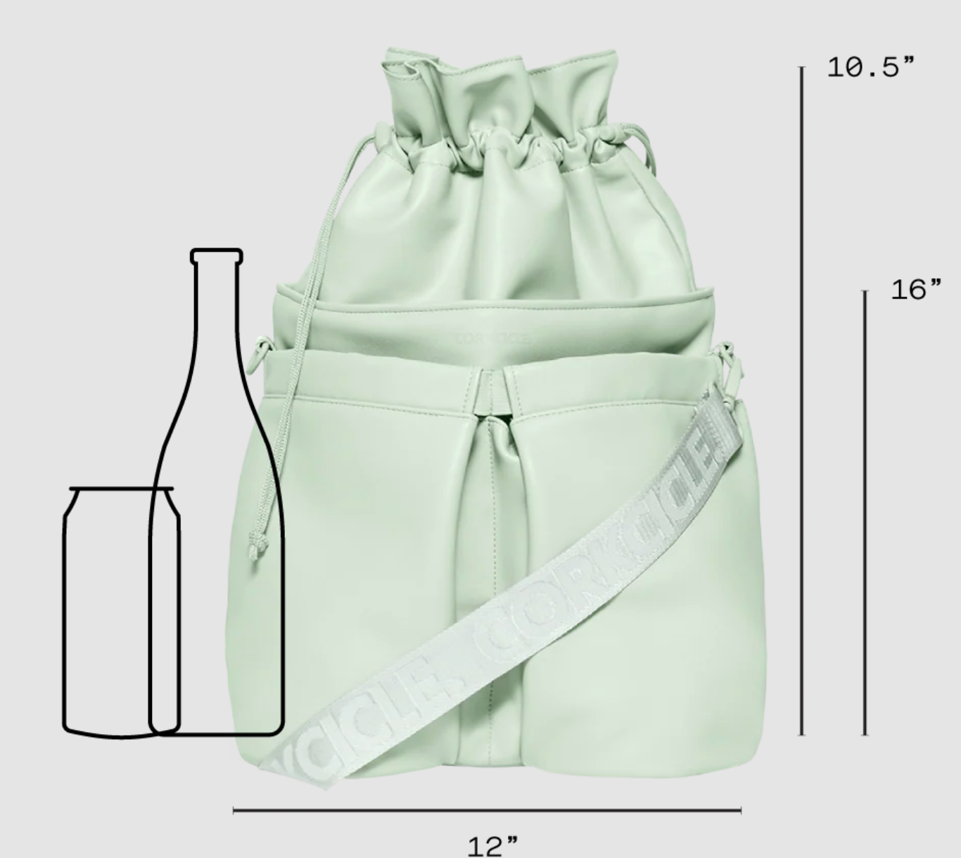 Corckcicle-Beverage Bucket Bag- Sage Mist