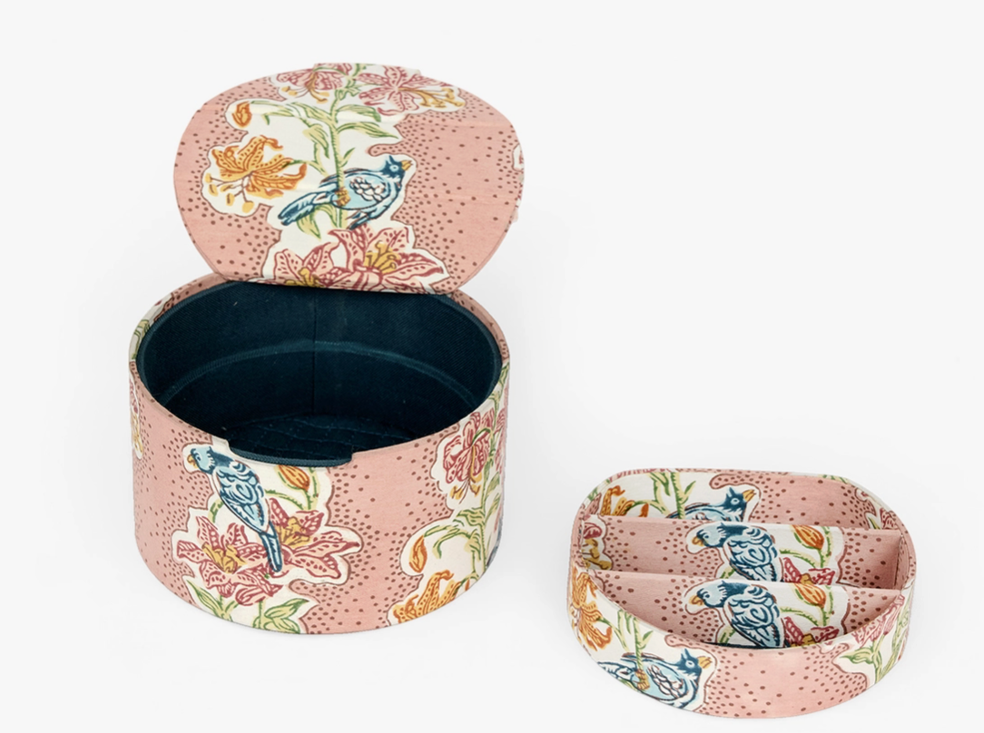 Round Keepsake Jewelry Box- Rose Meher