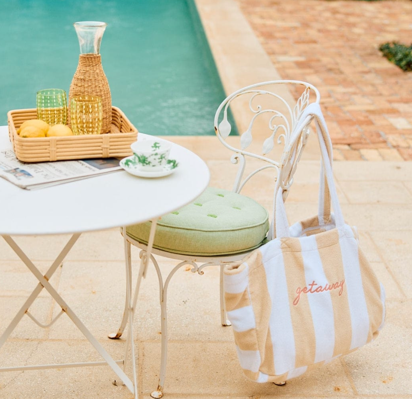 Beach Bag- Sand Stripe