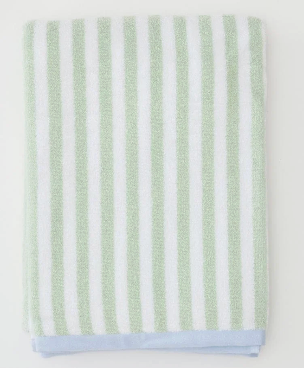 Kids' Beach Towel-Seafoam and Blue