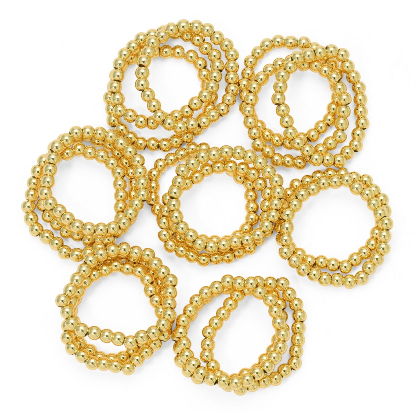 Rings- 3mm, Gold Bead Stretch