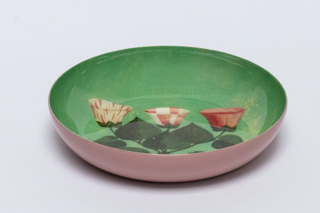 Festival of Flowers Round Enamel Tray