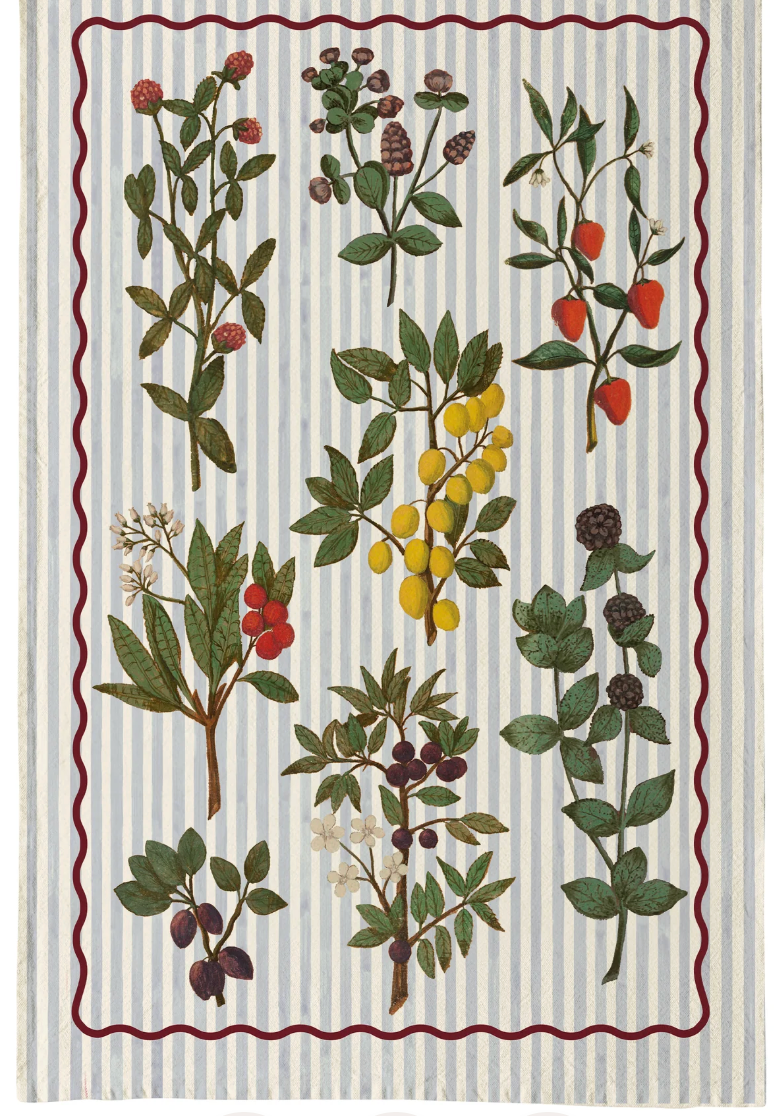 Organic Cotton Tea Towel - Festival of Fruits