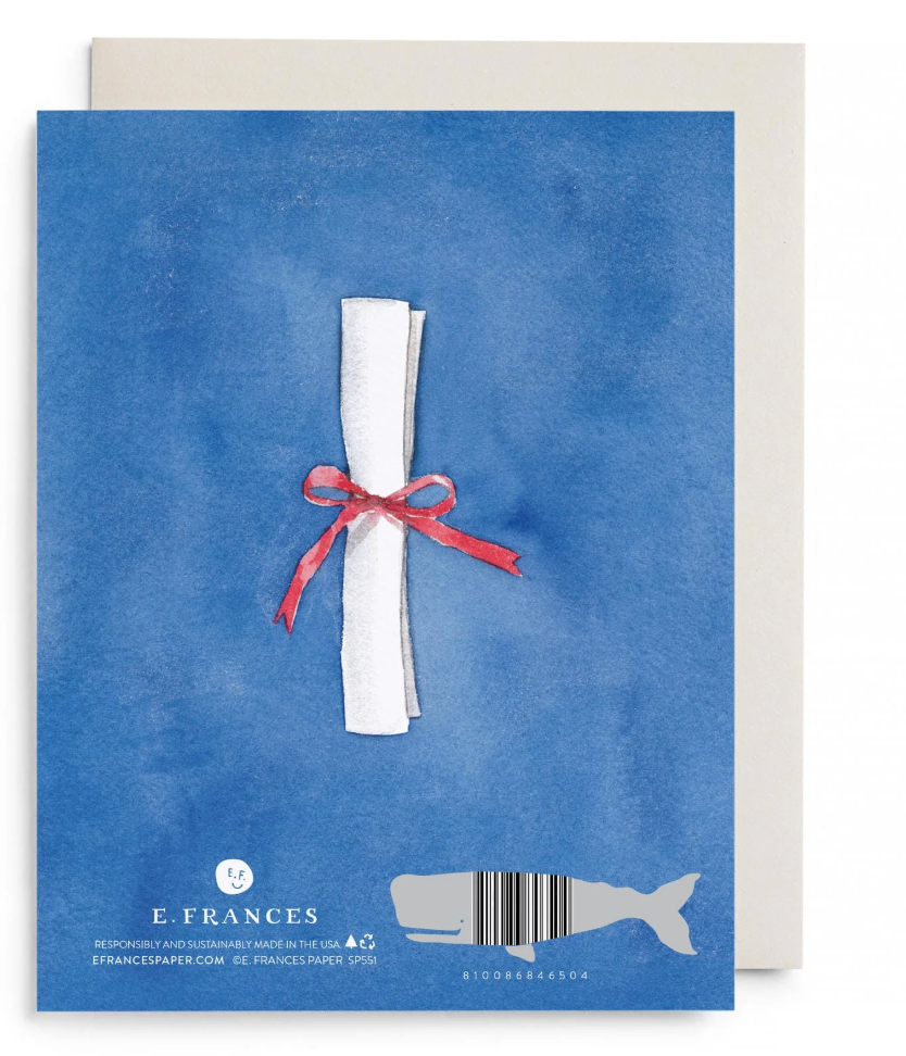 Blue Congrats Grad Greeting Card