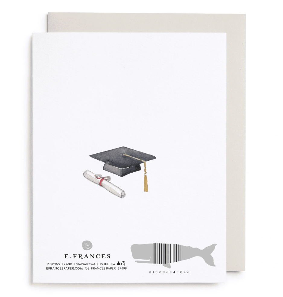 Grad Book Stack Greeting Card
