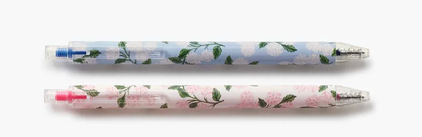Gel Pen Set of 2- Hydrangea
