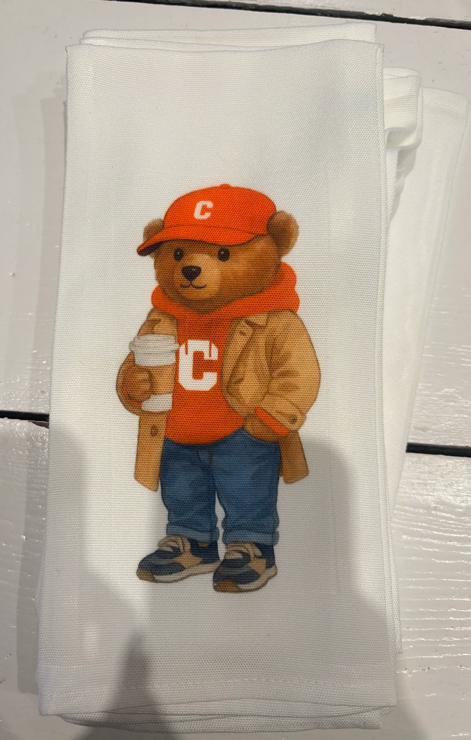 Clemson Bear Hand Towel