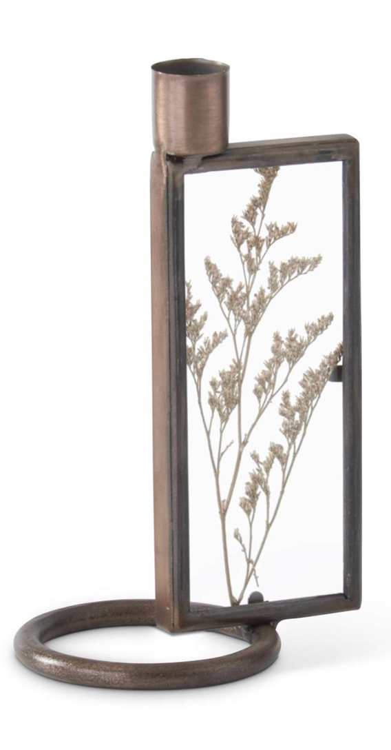 Dried Floral Display Taper Candleholders- 2 Styles
