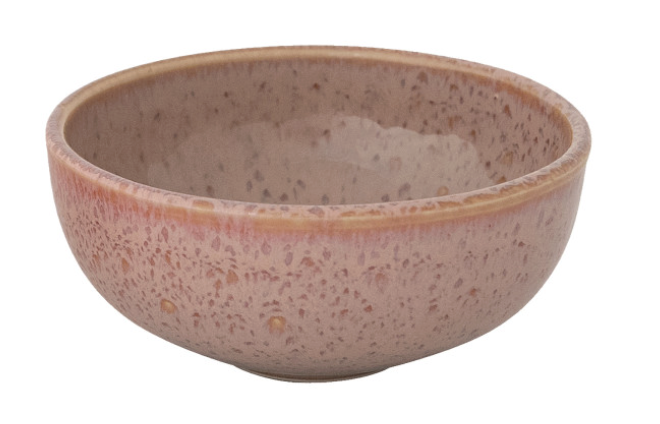 Stoneware Bowl, 2 Colors (Each One Will Vary)- Orange & Pink