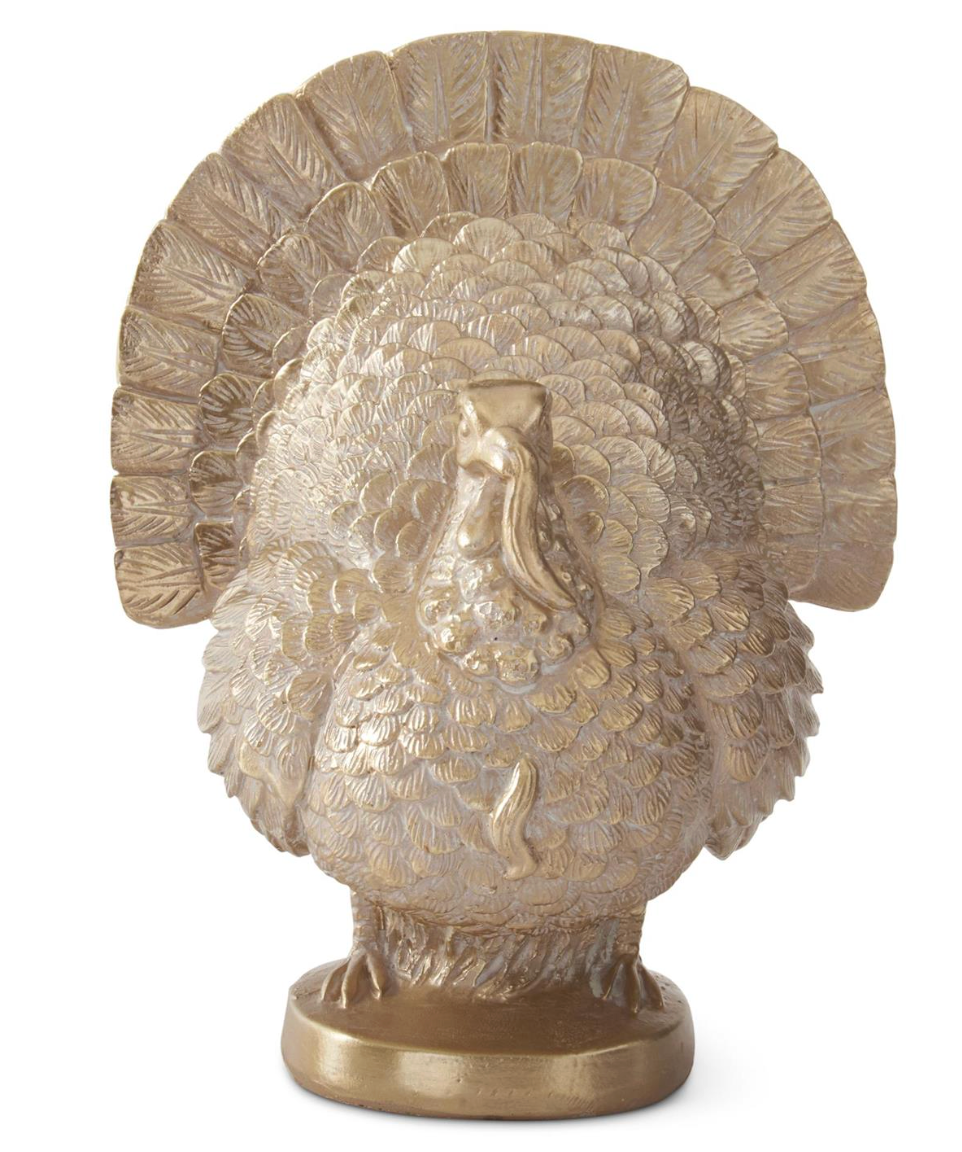 7.25 Inch Gold Resin Turkey