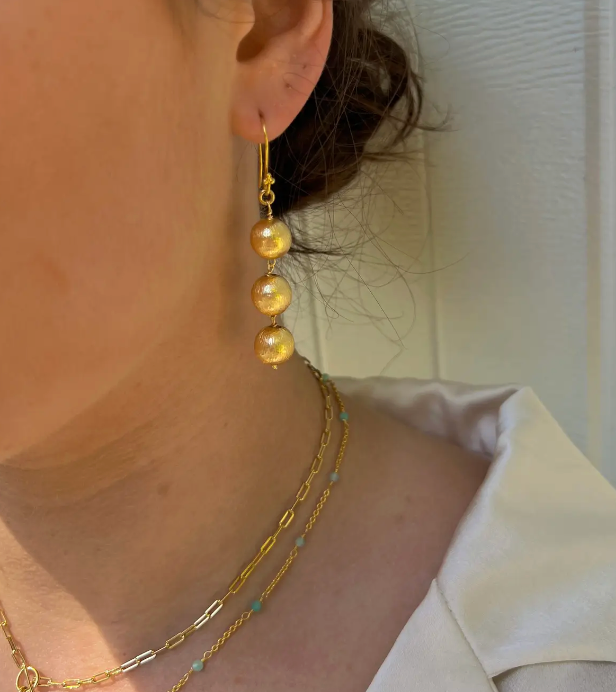 Gold Ball Earrings