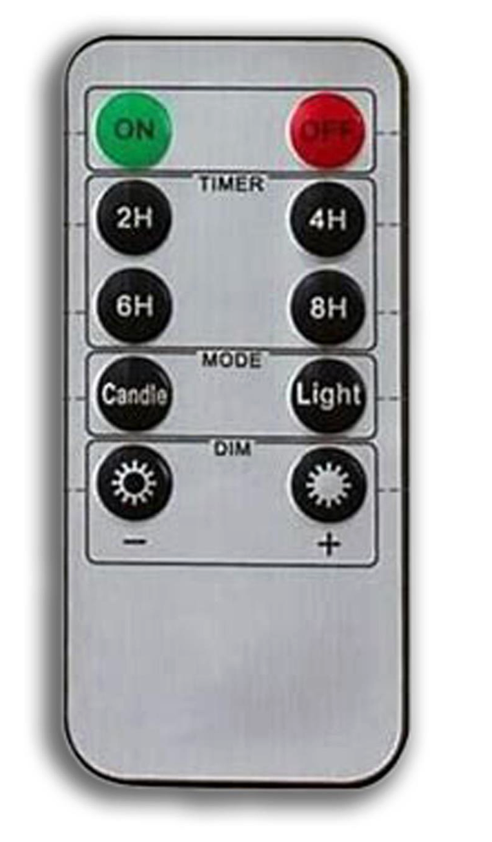 10 Button LED Candle Universal Remote w/4 Timer Settings