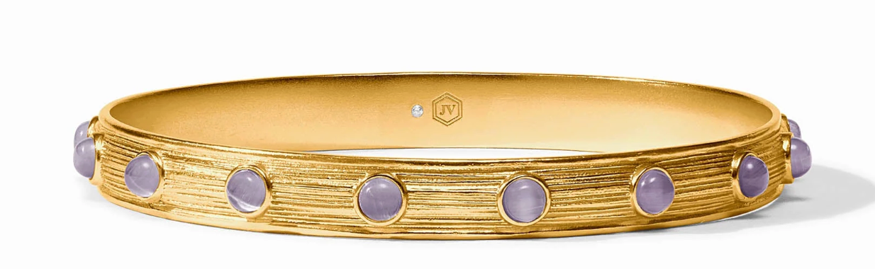 Cobblestone Stone Bangle-Blue Cat's Eye