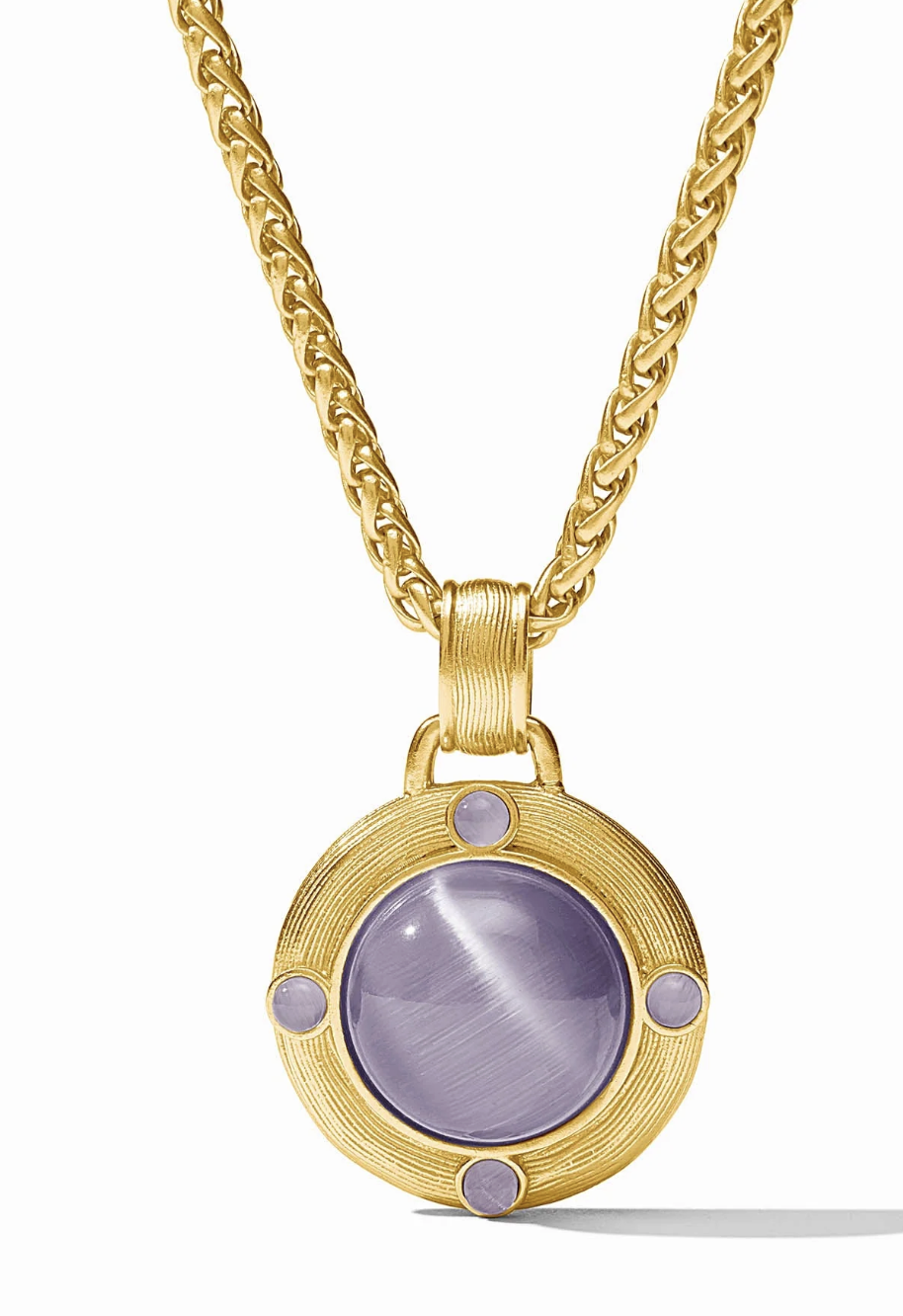 Cobblestone Demi Necklace-Blue Cat's Eye