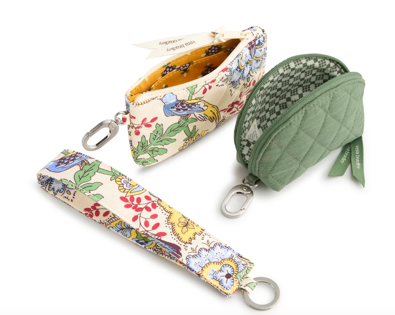 Dual Pouch Wide Wristlet- Prairie Blooms