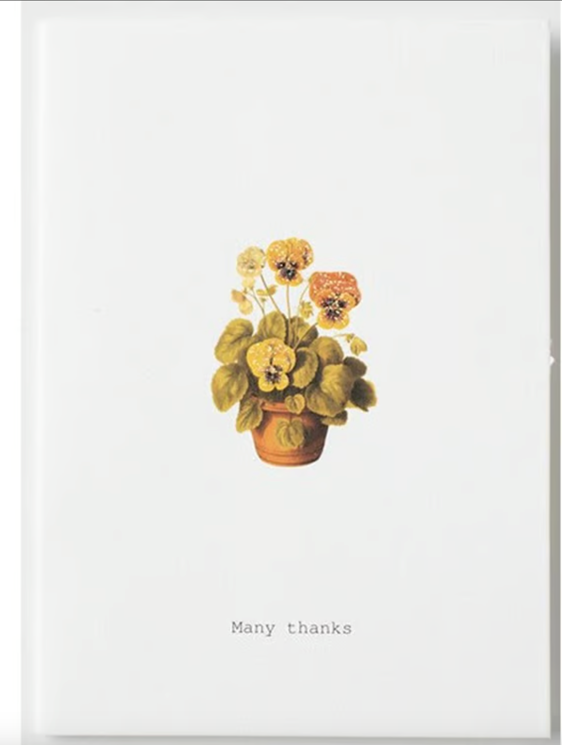 MANY THANKS (PANSY) GREETING CARD