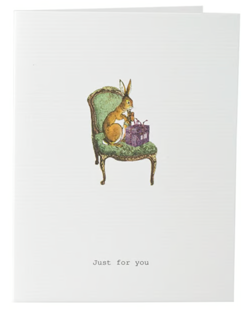 JUST FOR YOU (RABBIT) GREETING CARD