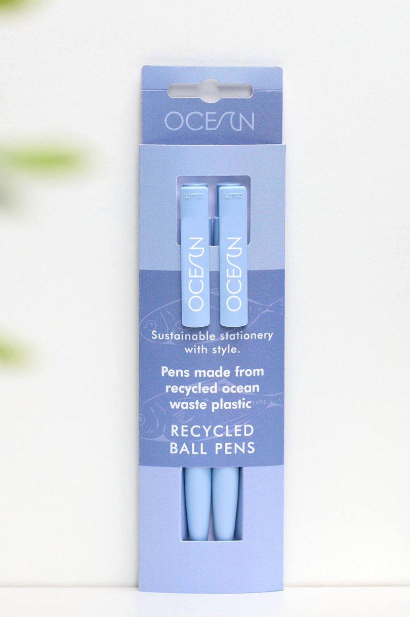 Recycled Ocean Waste Pens in Sea Blue