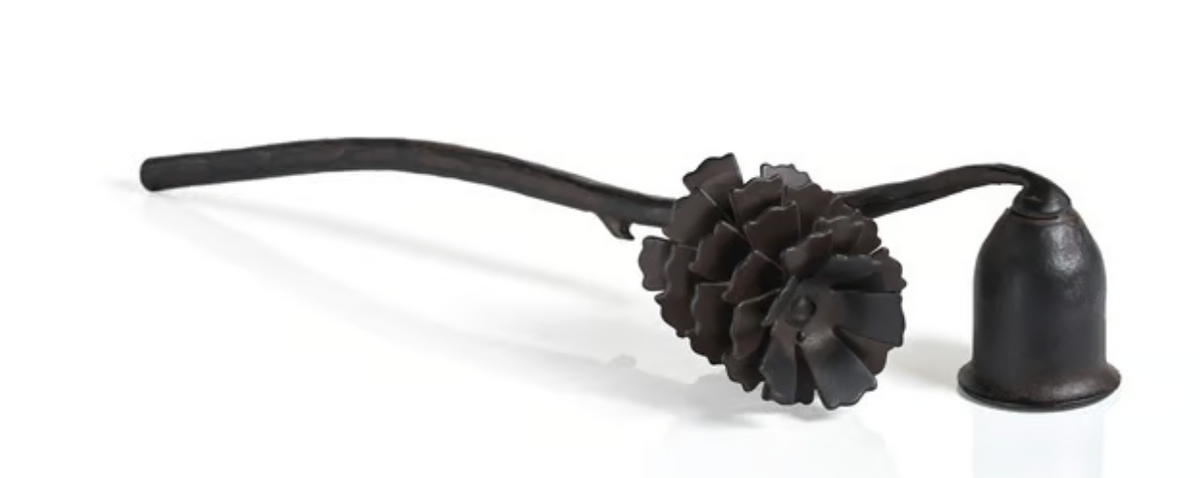 Pinecone Design Wrought Iron Candle Snuffer
