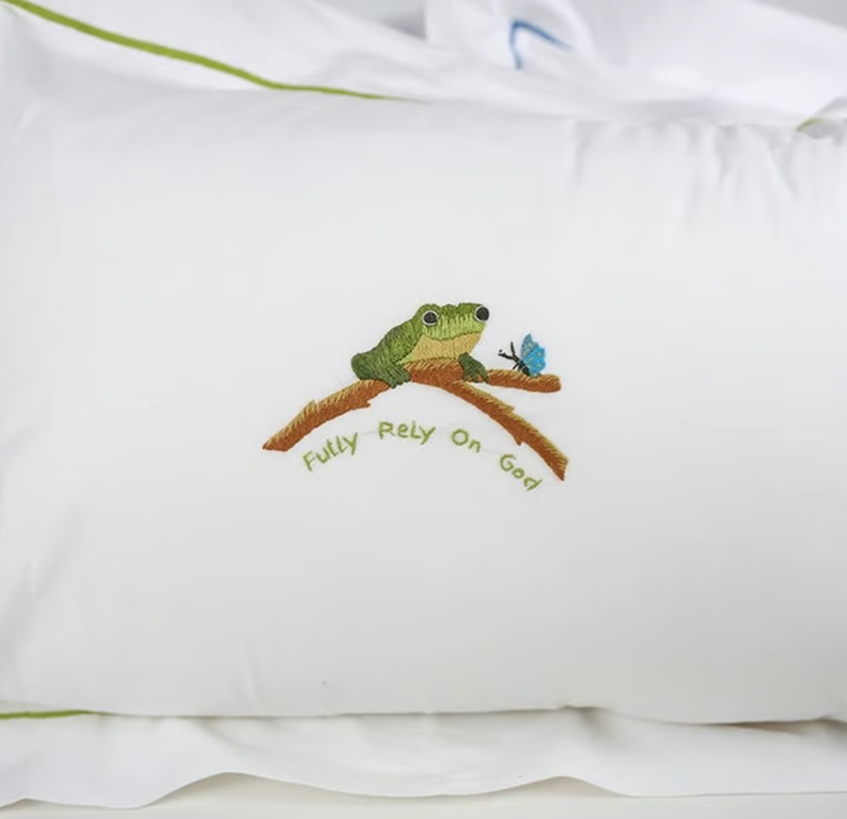 Fully Rely on God Pillow- Green