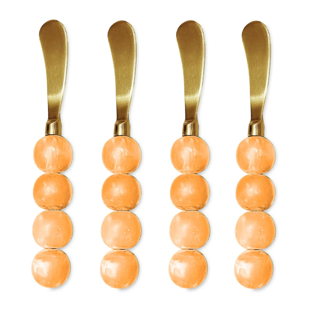 RESIN Sorbet Spreaders Set of 4 (Tangerine)