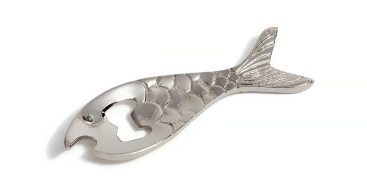 Fish Bottle Opener-Polish Nickel Brass