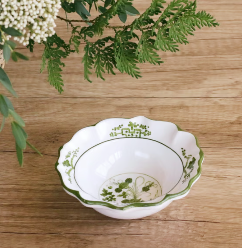 VIDA Faenza Mini Bowl (Green and White)