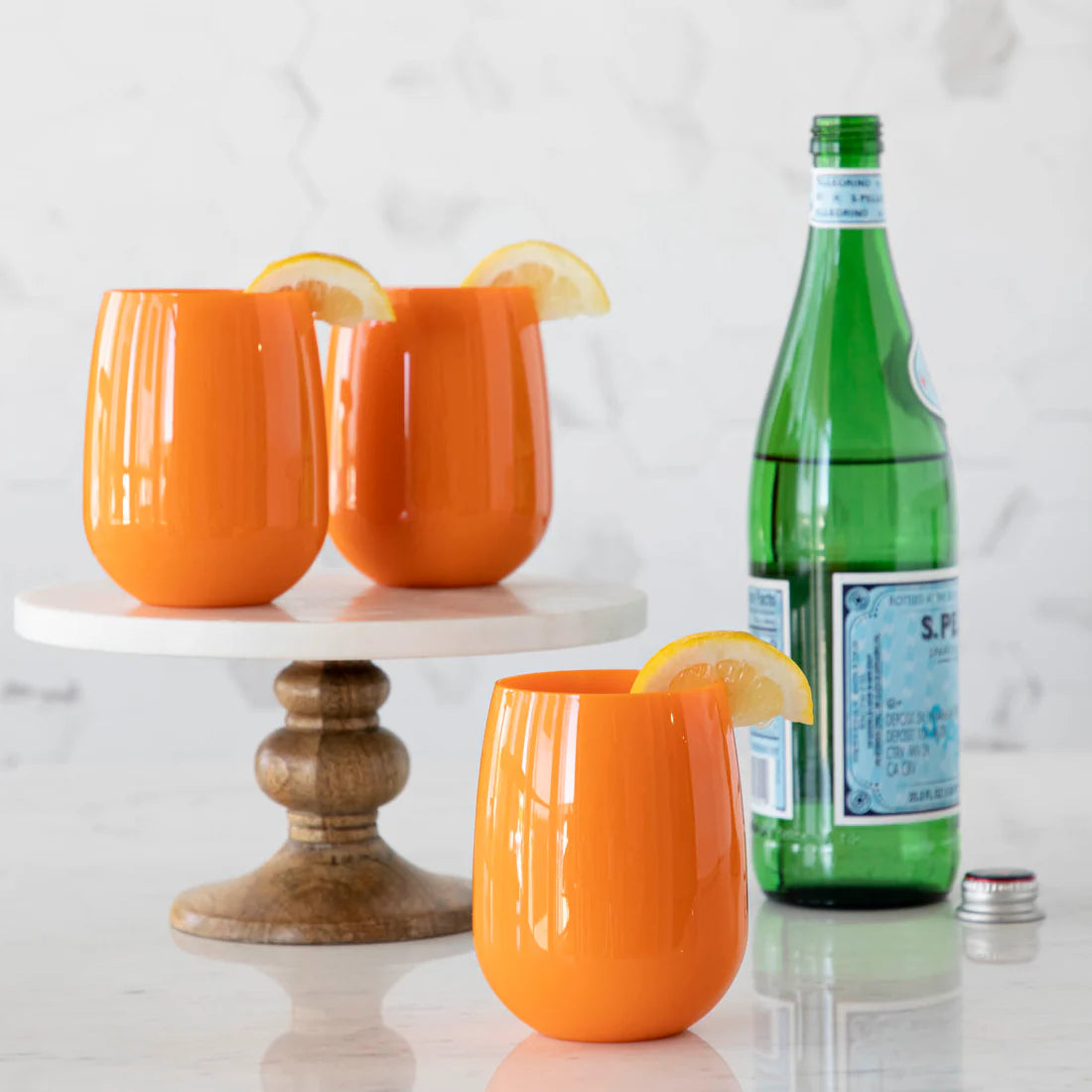 Orange Stemless Wine symGlass