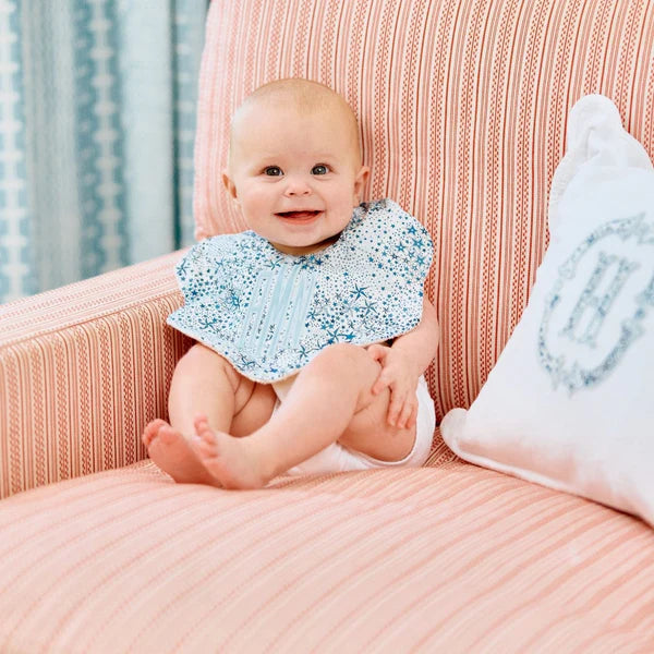 Scallop Bib- Adelajda Blue
