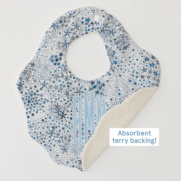 Scallop Bib- Adelajda Blue