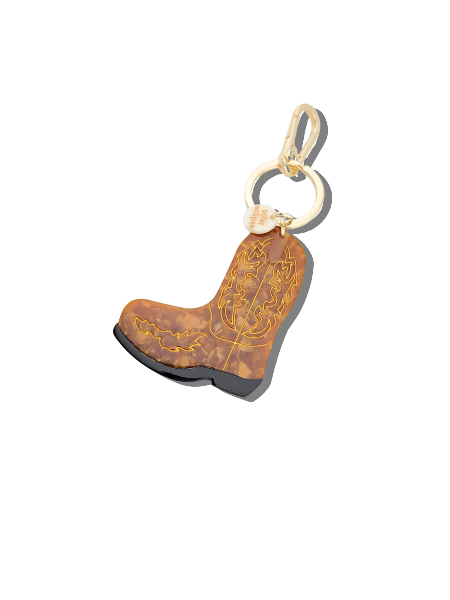 Hand-painted Cowboy Boot Bag Charm & Keychain | Eco-Friendly