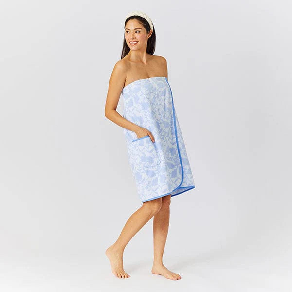 Towel Wrap- French Blue Floral