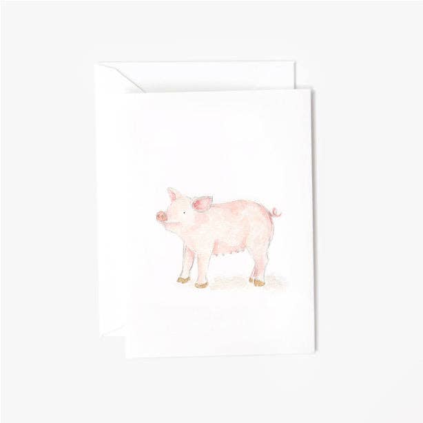 Pig mini notecard
