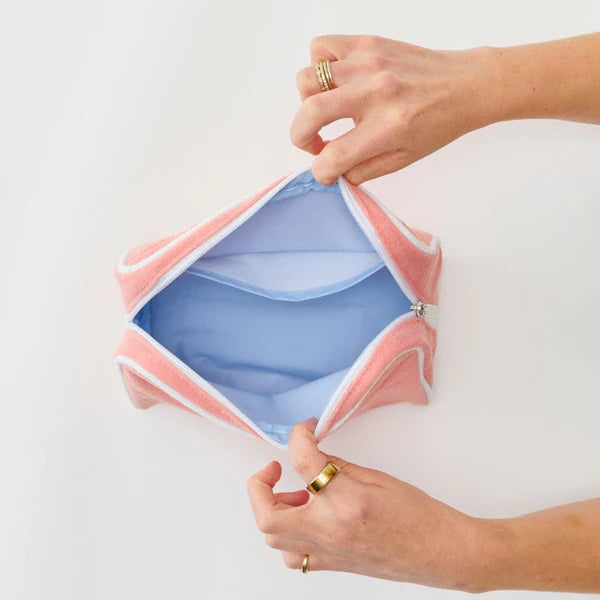 Small Signature Toiletry Bag-Coral