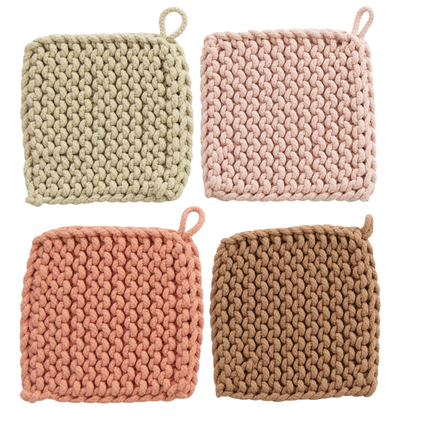 Cotton Crocheted Pot Holder- Milkshake Collection