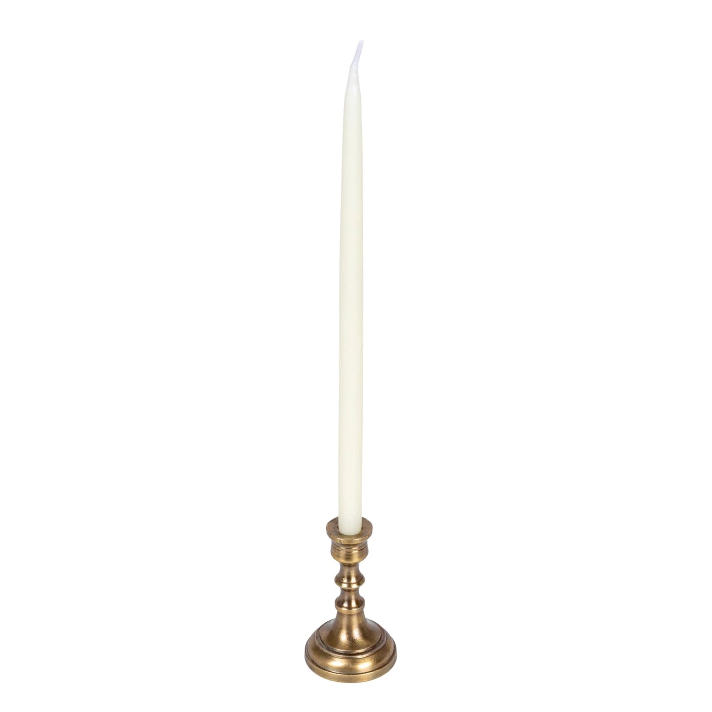 Cast Aluminum Taper Holder, Antique Brass Finish (Holds 1/2" Taper)