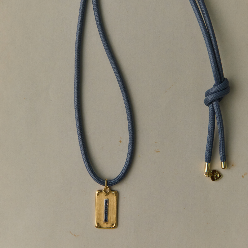 Slate Blue Necklace Cord: No Charm