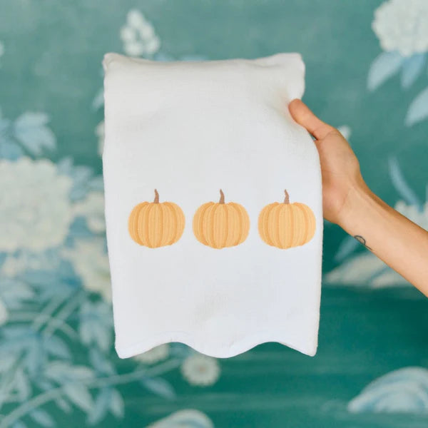 Scallop Powder Bath Towels- Pumpkin