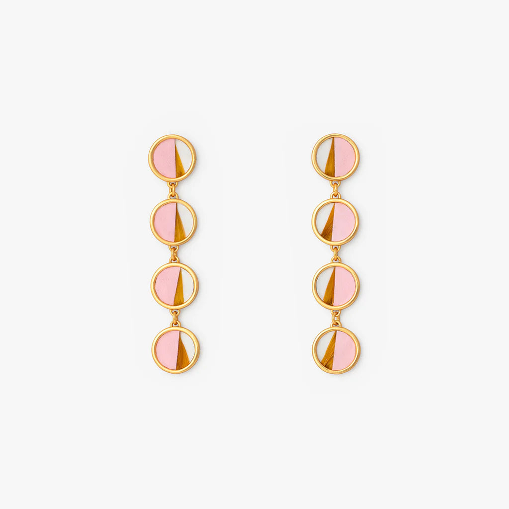 Reins Multi Bezel Drop Earring